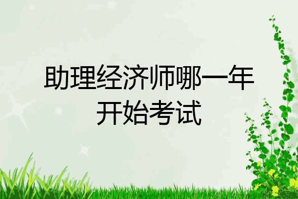 助理经济师哪一年开始考试