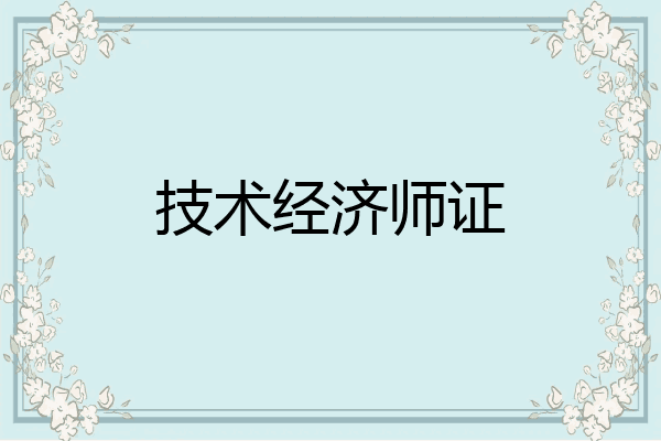 技术经济师证