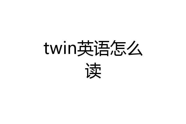 twin英语怎么读
