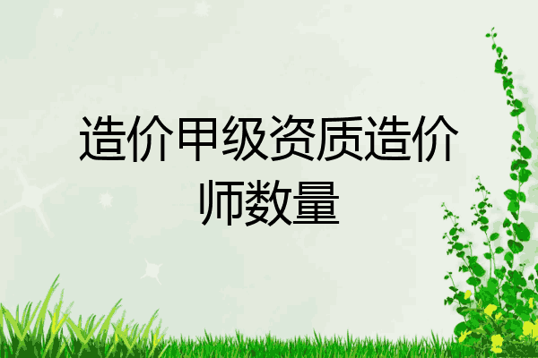 造价甲级资质造价师数量