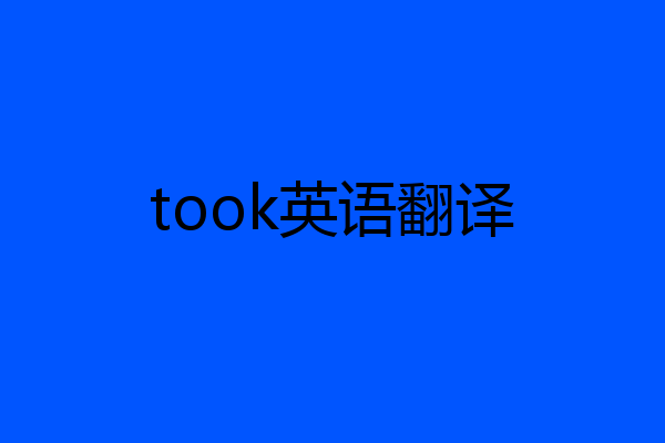 took英语翻译