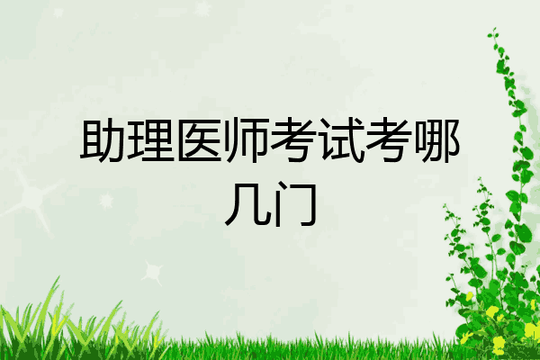 助理医师考试考哪几门