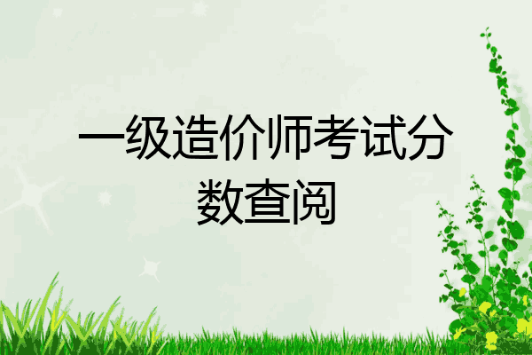 一级造价师考试分数查阅