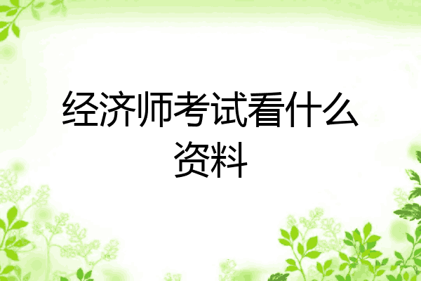 经济师考试看什么资料