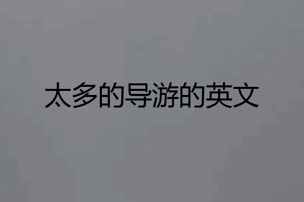 太多的导游的英文