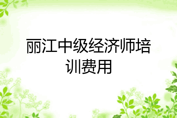 丽江中级经济师培训费用