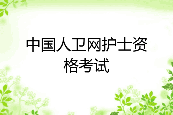 中国人卫网护士资格考试