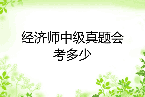 经济师中级真题会考多少
