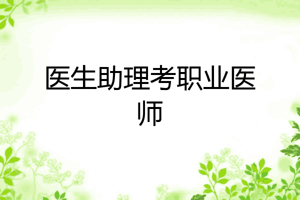 医生助理考职业医师