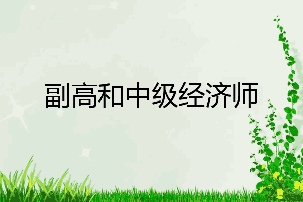 副高和中级经济师