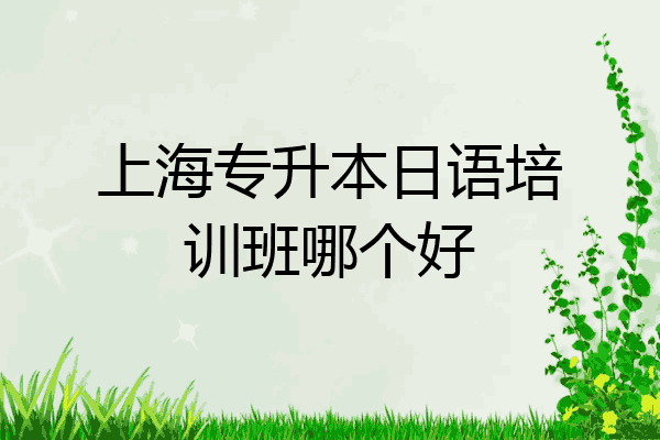 上海专升本日语培训班哪个好