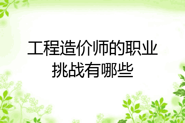 工程造价师的职业挑战有哪些