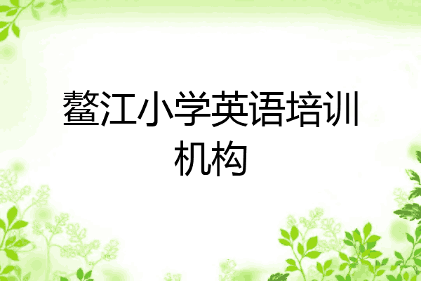 鳌江小学英语培训机构