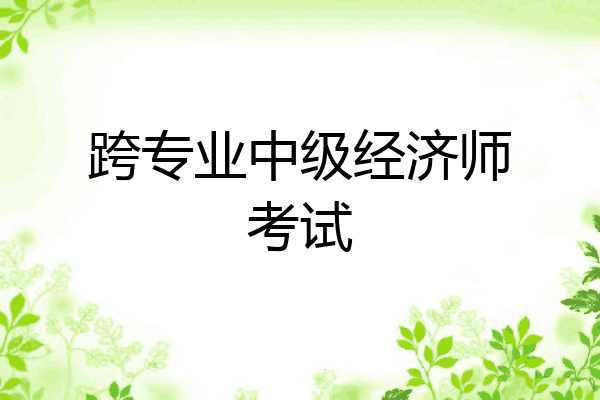 跨专业中级经济师考试