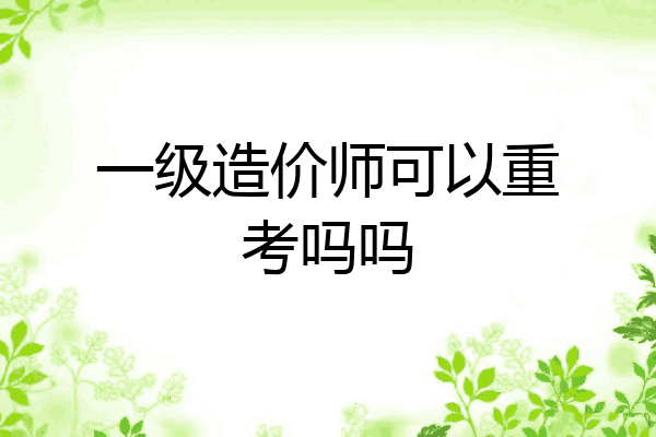 一级造价师可以重考吗吗