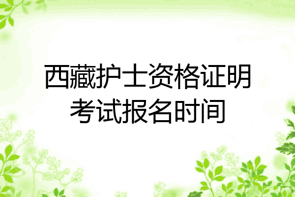 西藏护士资格证明考试报名时间