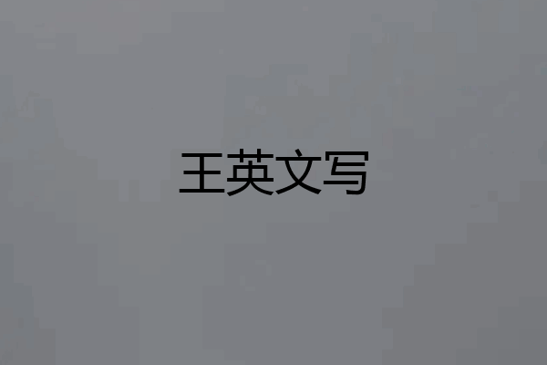 王英文写