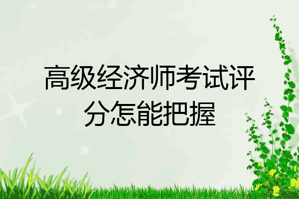高级经济师考试评分怎能把握