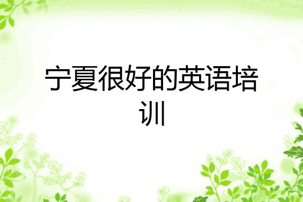 宁夏很好的英语培训