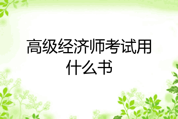 高级经济师考试用什么书