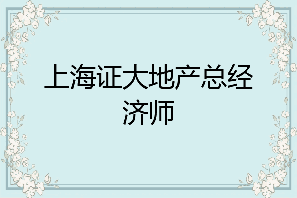 上海证大地产总经济师