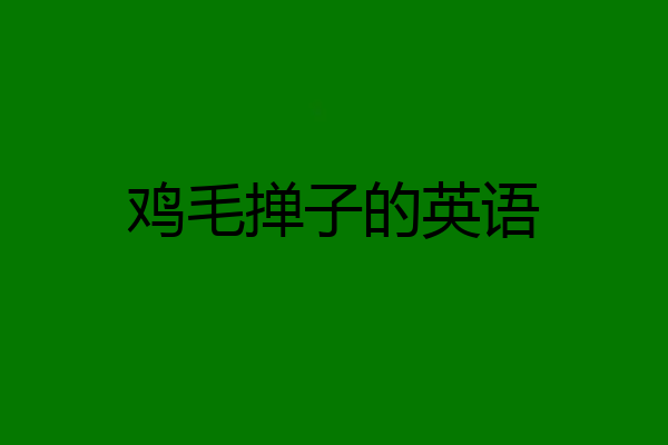 鸡毛掸子的英语