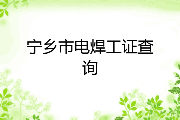 宁乡市电焊工证查询