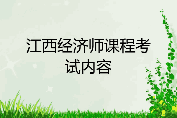 江西经济师课程考试内容