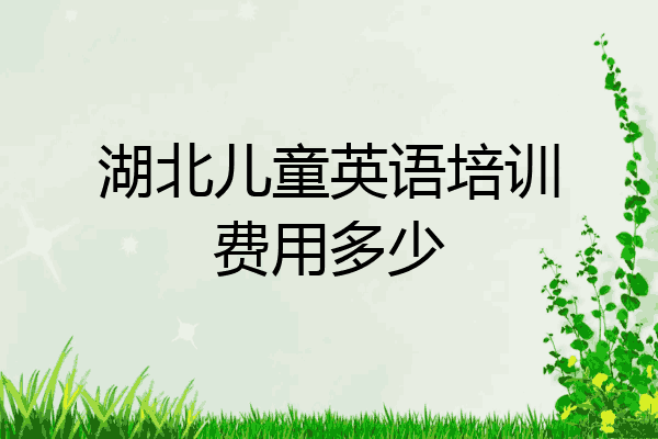 湖北儿童英语培训费用多少