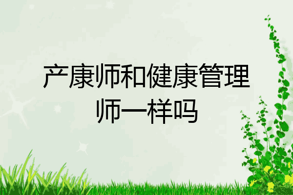 产康师和健康管理师一样吗