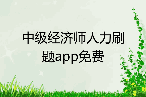 中级经济师人力刷题app免费