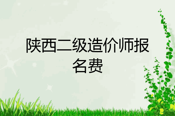 陕西二级造价师报名费