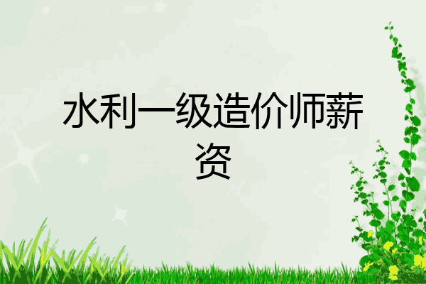 水利一级造价师薪资