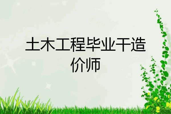 土木工程毕业干造价师