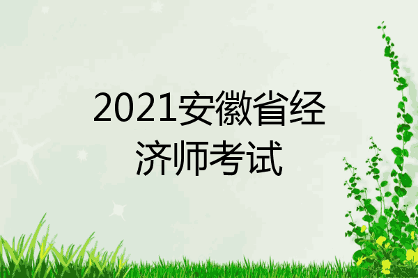 2021安徽省经济师考试