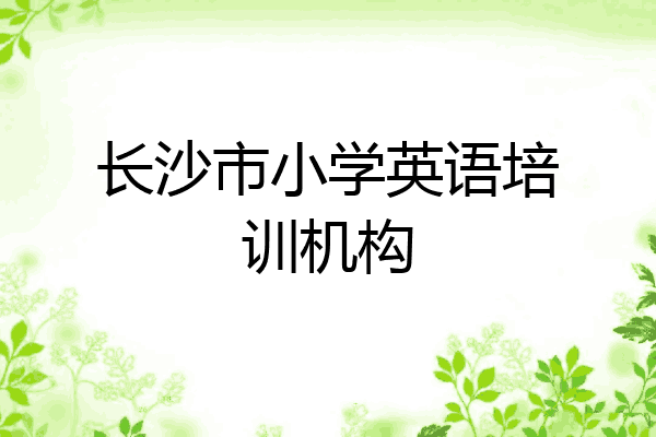 长沙市小学英语培训机构