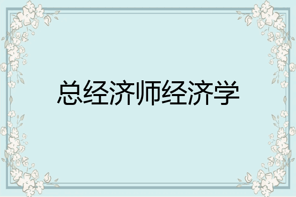 总经济师经济学