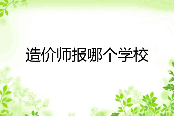 造价师报哪个学校