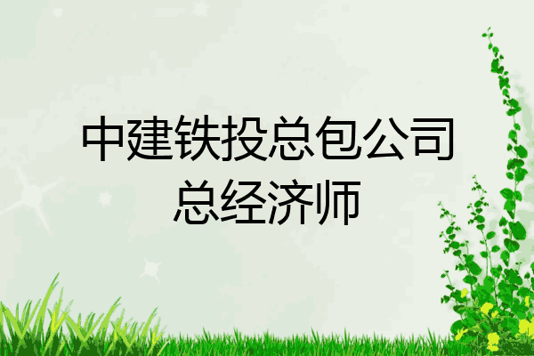 中建铁投总包公司总经济师
