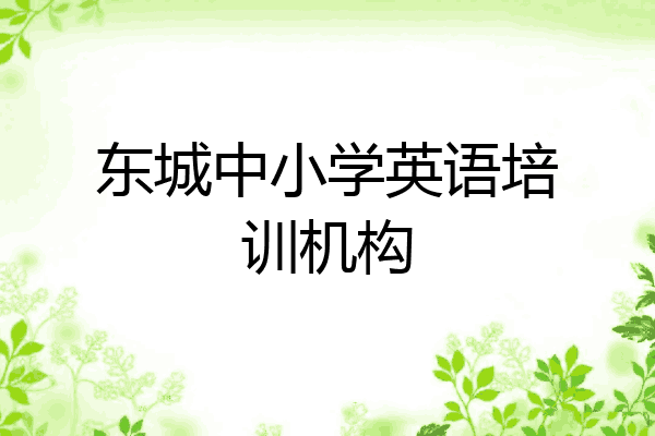 东城中小学英语培训机构