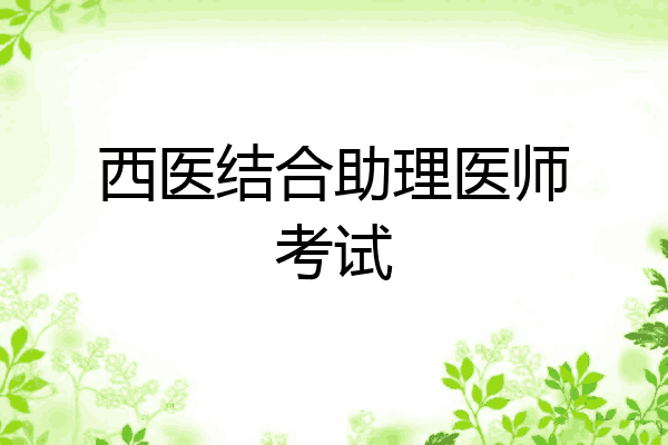 西医结合助理医师考试