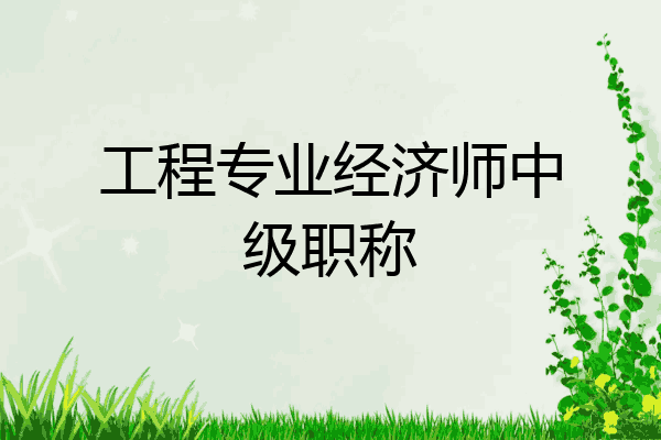 工程专业经济师中级职称