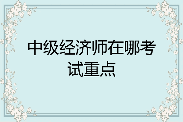 中级经济师在哪考试重点