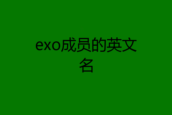 exo成员的英文名