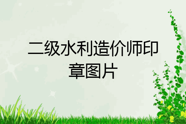 二级水利造价师印章图片