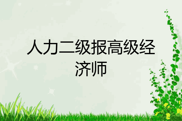 人力二级报高级经济师
