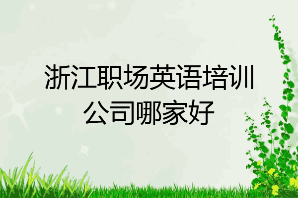 浙江职场英语培训公司哪家好