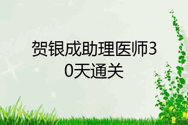 贺银成助理医师30天通关