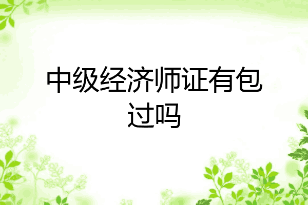 中级经济师证有包过吗