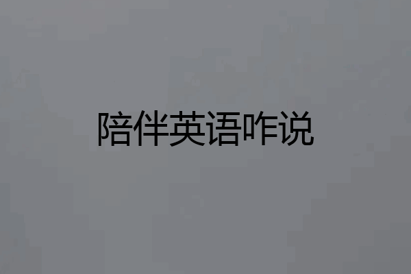 陪伴英语咋说